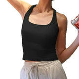 KYLETHOMASW  -  Basic Y-shaped backless square neck vest American street personality spicy girl women's solid color short top