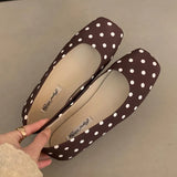 KYLETHOMASW  -  Brand Women Flats Fashion Round Toe Weave Pointed Toe Slip On Single Shoes Flat Heel Boat Shoes Soft Ballet Shoes