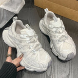 KYLETHOMASW  -  Platform Soled Lace Up Women Sneakers 2025 New Fashion Comfortable Soft Sports Shoes Outdoor Casual Couple Running Shoes