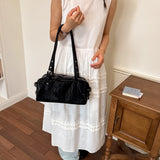 KYLETHOMASW  -  Women Small PU Leather Boston Shoulder Bag Casual Daily Travel Underarm Bags New Trend Fashion Handbags and Purses