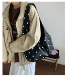 KYLETHOMASW  -  Luxury Design Y2k Aesthetic Office Lady Shoulder Bags Elegant All Match Dots Women's Handbags Korean Chic Fashion Underarm Bag