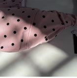 KYLETHOMASW  -  Streetwear Polka Dot Office Lady Shoulder Bag Women Canvas Drawstring Pleated Hobo Bags Y2k Aesthetic Handbags Crossbody Korean