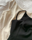 KYLETHOMASW  -  Elegant White Midi Dress Women Vintage Party Prom Spaghetti Strap Black Dresses Korean Formal Occasion Bodycon Vestidos