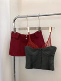 KYLETHOMASW  -  Pure Desire Lace Patchwork Sexy Contrasting Color Sleeveless Camisole Vest Summer New Slim Fit Skirt Two-piece Set