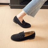KYLETHOMASW  -  Retro Leopard Flats Women Round Toe Loafers Oxfords Shoes Ladies Comfy Slip In Moccasins Femme Walking Barefoot Sneakers