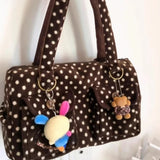 KYLETHOMASW  -  Autumn Vintage Y2k Aesthetic Dots Bag Casual Korean Office Lady Shoulder Underarm Bags All Match Streetwear Women Purse Handbags