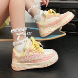 KYLETHOMASW  -  Cheap Sweet Campus Shoes For Girl leather Flat Comfortable skateboard Women's Sports Shoes High quality tenis de mujer