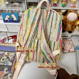 KYLETHOMASW  -  Rainbow Stripes Mochila Portable Lightweighte Bag Teenage Girls Mochilas Mujer Personalized Mini Bolsas Bags for Woman Backpack