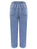 KYLETHOMASW  -  Cotton Vintage High Waist Jeans for Women Bohemian Loose Summer Baggy Jean Lady Casual Loose Blue Beach Denim Pants
