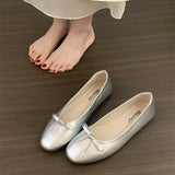 KYLETHOMASW  -  2026 Spring Women Flat Shoes Fashion Round Toe Bow-knot Slip On Ballet Shoes Soft Flat Shoes Ladies Casual Dress Shoes