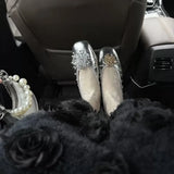 KYLETHOMASW  -  Exclusive design round-head rivet low-cut single shoe for women, new style, casual flat ballet shoes