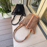 KYLETHOMASW  -  Brand Mesh Bucket Tote Bag Hollow Vegetable Basket Handbag Large Capacity Shoulder Messenger Bag Underarm Bag Fashion Women' Bag
