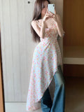 Kylethomasw Sexy Women's Midi Dress Sleeveless Print Slim Backless Camisole Dresses Holiday Party Spring Summer New Fashion Clothing