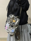 KYLETHOMASW  -  Graffiti Bag New Casual Travel Mochila Y2k Unique Mochilas Mujer Preppy Style Backpacks Student Backpack Bolsas Feminina