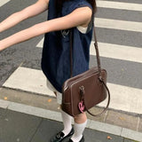 KYLETHOMASW  -  Vintage Coffee Handbag Wallet Women Retro Jk Uniform Large Capacity Tote Bag Female Harajuku Shoulder Bowling Bag