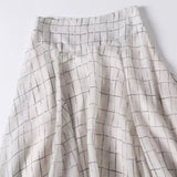 KYLETHOMASW  -  Summer Clothing French Lazy Country Style Irregular Hem Skirt Minimalist Fashion Elegant Plaid Flowing Skirt For Women