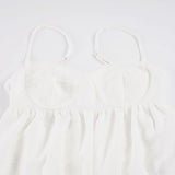KYLETHOMASW  -  Sweet French A-line Camisole Top Women Summer Spaghetti Strap Babydoll Top Elegant Vacation Backless Tank Top Beach Chic