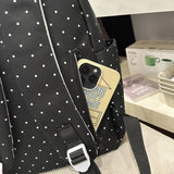 KYLETHOMASW  -  Piano Key Polka Dot Backpack Girls Music Embroidery Large Capacity School Bag Lightweight Nylon Daily Travel Student Rucksack
