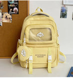 KYLETHOMASW  -  Ita Bag 2025 Autumn New High-capacity Canvas School Bag Popular Display Rucksack Preppy Style Solid Teenage Girls Bolsa Сумка