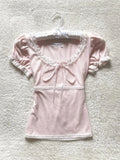KYLETHOMASW  -  New Fashion Sweet Sexy Bow Slim Tops Women Japanese Chic Floral Casual Kawaii T-Shirt Aesthetic Lovely Cute Retro Blouses