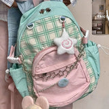 KYLETHOMASW  -  Detachable Ita Bag Dual-purpose All-match Elegant Fashion Early Antique Color Matching Check Shoulder Bags