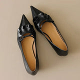 KYLETHOMASW  -  Summer New Wave Design Women's Flat Shoes Pointed Toe Shallow Slip-on Female Single Shoes Solid Color Versatile Ladies Footwear