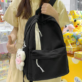 Kylethomasw New Simple Design Solid Color Woman Backpack Teenager Student School Bag For Teenage Girls Boys Man Book Rucksack