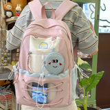 KYLETHOMASW  -  Sweet Love Heart Mochilas Mujer Simple Lightweighte Mochila Student Bag Korean Style Backpack Large Capacitybags for Woman