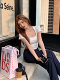 KYLETHOMASW  -  Spring Summer High Waist Casual Suit Pants Women Korean Style Fashion Wide Leg Cargo Pants Female Streetwear Vintage Trousers