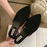 KYLETHOMASW  -  Fashion Pointed Toe Ladies Flats Slippers Female Footwear Sandals Shoes Summer Beach Slides Flats Slippers Shoes For Women Mules