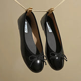 KYLETHOMASW  -  Summer New Soft-soled Flats Shoes Round Head Retro Women Shoes Bowknot Women Shoes Fashion Shallow Flat Shoes 659