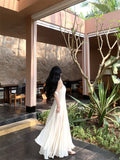 KYLETHOMASW  -  Summer French Vacation Bohemian Chic Dress Women's Lace Tulle Slim Tube Top Dress Backless Sexy Fairy-style Formal Gown Fashion
