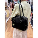 KYLETHOMASW  -  Vintage Coffee Handbag Wallet Women Retro Jk Uniform Large Capacity Tote Bag Female Harajuku Shoulder Bowling Bag