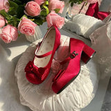 KYLETHOMASW  -  Original Lolita Style Leather Shoes for Women Spring and Autumn Mary Janes Round Head Sweet Cute Elegant Casual Lady Pupms