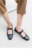 KYLETHOMASW  -  Designer Women Velvet Mary Janes Belt Strap Shoes Ladies Square Toe Flats Ballerina Dress Barefoot Loafers Brides Ballets Femmes