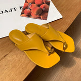 KYLETHOMASW  -  Luxury Summer Beach Female Slides Ladies Flats Slippers Shoes Fashion Metal Women Flats Slippers Shoes Sandals Flip flops