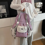 KYLETHOMASW  -  Women's Soft Big Cloth Backpacks New in Fashion Summer Backpack Girls School Book Bag Cute Travel Back Pack