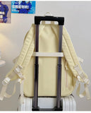 KYLETHOMASW  -  Ruched Lace Bow Ita Mochila Fashion Ins Large Capacity Mochilas Mujer School Bag Star Letter Embroidery Backpack Backpacks