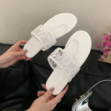 KYLETHOMASW  -  Summer Beach Slides Fashion Round Toe Women Flats Slippers Shoes Female Flip flops Flats Slippers Sandals Shoes For Ladies