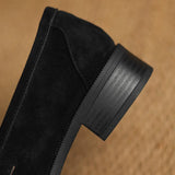 KYLETHOMASW  -  Kid Suede Penny Loafers Women Handmade Autumn Winter Casual Shoes Ladies Leisure Slip-on Creeper Flats Brown Size 34-43