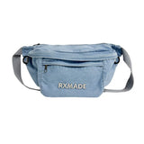 Kylethomasw Large Capacity Waist Bag Women Shoulder Crossbody Bags Casual Fanny Pack Simple Phone Purses Denim Waist Bag Ladies Chest Bags