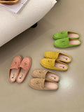 KYLETHOMASW  -  Summer New Style Slippers 2025 Fashion Elegant Versatile Trend Soft Soled Women Slippers Cow Leather Mules Slippers Lady Sandals