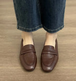 KYLETHOMASW  -  British Style Spring Summer Casual Women's Lightweight Flat Shoes 2025 Fashion Office  Ladies Retro Leather Loafers Women Flats