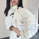 KYLETHOMASW  -  Bear Bone Lace Mochila Spice Girl Backpack High Capacity Bag Original Commuter Mochilas Mujer Y2k Harajuku Bags for Woman