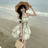 KYLETHOMASW  -  Sexy Sheer Cover-up and Mini Skirt Two-piece Set Women Sweet Elegant Slim Fit Summer Beach Vacation Outfit