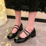 KYLETHOMASW  -  New Women's Lolita Mary Jane Shoes Causal Formal Versatile Women High Heel Shoes Wedding Party Elegant Ladies Dress Pumps
