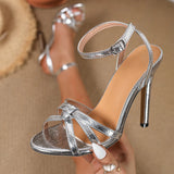 KYLETHOMASW  -  New Design Narrow Band Buckle Strap Women Sandals Fashion Open Toe Thin High Heels Party Banquet Summer Shoes