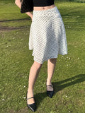 KYLETHOMASW  -  Sweet Elegant Women Straight Skirts Simple Fashion Polka Dot Prints Gentle Office Lady Skirts