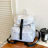 KYLETHOMASW  -  Star Bucket Bag Denim Drawstring Mochila Casual Lightweight Mochilas Mujer Student Backpacks Backpack Korean Bags for Woman