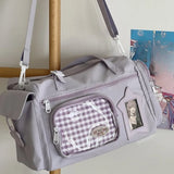 KYLETHOMASW  -  Trendy All Match Transparent Ita Bags Women Casual Travel Underarm Bag Sweet Y2k Aesthetic Shoulder Handbags Streetwear Japanese